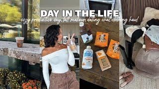 fall vlog: cozy productive day, fall makeup, dating chat, clothing haul