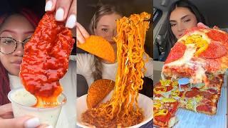 Asmr EATING | 96 | Buldak ramen, Wingstop fix, burrito, tacos, pizza, Chipotle, in n out and more