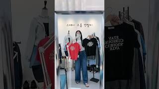 스테이 크롭 반팔티아이보리,크림,소라,레드,차콜,블랙 #마리엔느리본