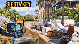 After Hurricane Helene Driving Through Siesta Key Florida