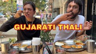 Gujarati Thali at Radhe Krishna Kathiyawadi Bhog in Borivali West | Indian Vegetarian Food Vlog