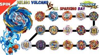 베이블레이드 버스트 슈퍼킹 헬리오스 볼케이노VS 올 슈퍼킹 ベイブレードバースト【Helios Volcano VS ALL Sparking】 Beyblade Burst Sparking