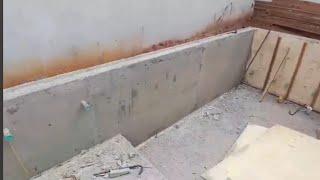 Desformei as caixarias de piscina em concreto armado com apenas 2 dias de concretada .