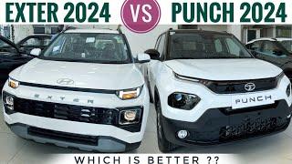 Tata Punch vs Exter 2024 - Which is Better? | Hyundai Exter vs Punch | Punch vs Exter Comparison