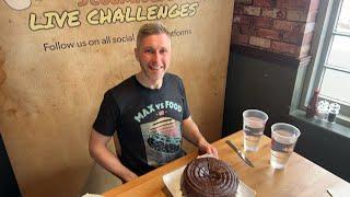 GIANT CHOCOLATE CAKE EATING CHALLENGE (Live Challenge)