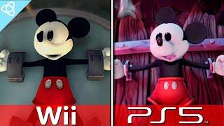 Epic Mickey - Nintendo Wii Original vs. PS5 Remake (Rebrushed) | Side by Side