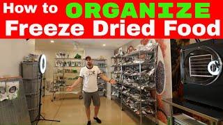 How to Organize Your Freeze Dried Food & Setting Up Your Workspace #freezedriedfood