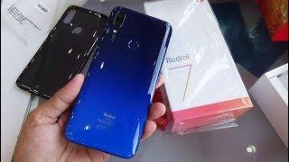 Xiaomi Redmi 7 Comet Blue color unboxing