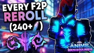 How To Get EVERY F2P REROLL In Anime Vanguards (240+ Rerolls)