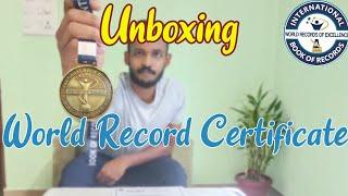 World Record Certificate Unboxing | International Book Of Records | malalyalam | Yoga Vibes