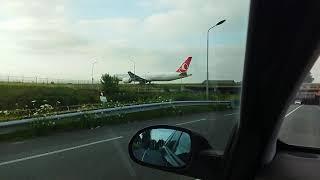 Trafikte THY, turkish airlines uçagina rastladim. yer hoofddorp, hollanda