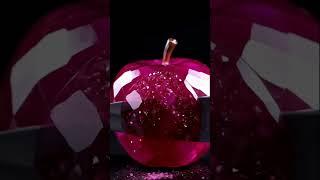 ASMR Cutting Amethyst Glass Apple | Glass Fruit #asmr
