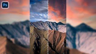 Photoshop Tutorial Sky Replacement Effect For Beginners #Shorts