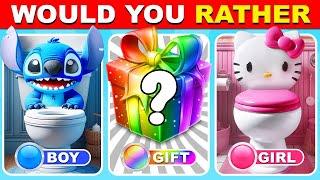 Would You Rather?  Girl or Boy or Mystery Gift Edition ️ Quiz Monster