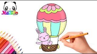 Как нарисовать ЗАЙЧИКА на воздушном шаре просто | Рисуем зайку | How to draw a bunny / rabbit