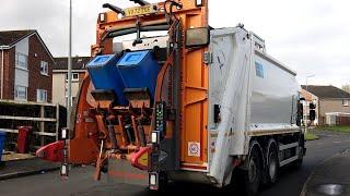 Dennis Eagle Elite+ Refuse Truck Collecting Paper and Cardboard