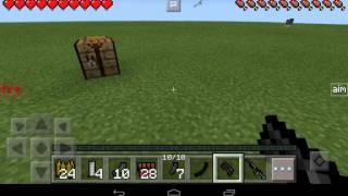 Как перезаряжать оружие в  игре Minecraft PE  0.14.3