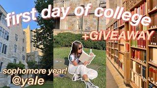 FIRST DAY OF COLLEGE 2022 | YALE UNIVERSITY SOPHOMORE YEAR + GIVEAWAY