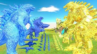 Team Blue Godzilla 2014 x Godzilla 2021 vs Mechagodzilla x Ghidorah Yellow Team - ARBS