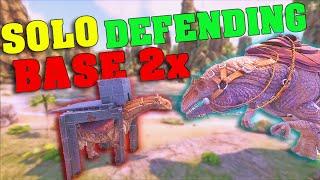 Solo Defending Base, They Got Banned?! MTS 4 Man PVP S3E31 | Ark: Survival Evolved