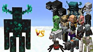 Epic Minecraft fight:sculk golem vs 2x all mobs fight #minecraft #gaming