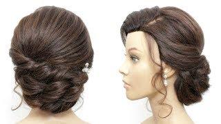 Elegant Bridal Prom Updo Tutorial For Long And Medium Hair.