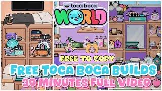 FREE TOCA BOCA BUILDS  30 MINUTES FULL VIDEO HOME DESIGN FREE TO COPY