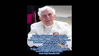 Pope BENEDICT XVI Reveals Why he Resigned in Letter Sent Just Before his Death - #Shorts