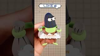 Hô biến siêu trộm mini từ đất sét tự khô #diy #clay #clayart #cute #funny #handmade #viralvideo