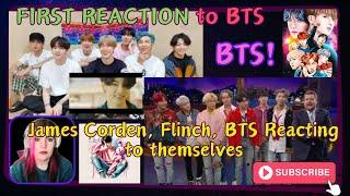 James Corden, Flinch, Mv vs Reality, BTS Reacting to dynamite