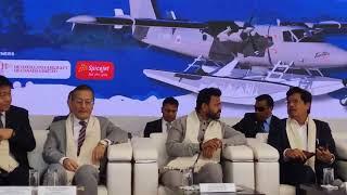 Felicitation of dignitaries at the demo launch of seaplane at Umiam lake on Nov 14