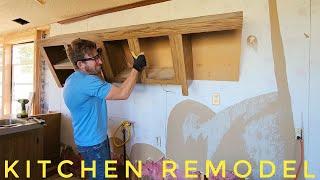 Kitchen Remodel - Cabinet Almost Took Me Out And Resizing Gas Propane Pipes!