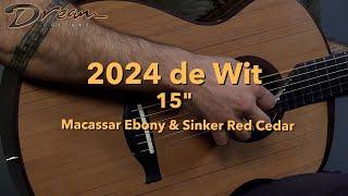 Dream Guitars - 2024 de Wit 15", Macassar Ebony & Sinker Red Cedar, #acousticguitars #guitardemo