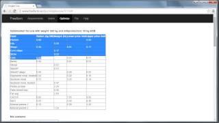 Simplex Cow, feed optimization for dairy cows