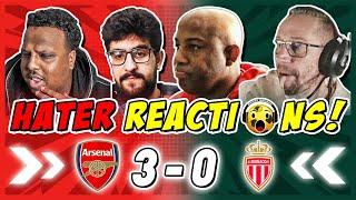 ARSENAL RIVALS & HATERS GUTTED  REACTION TO ARSENAL 3-0 MONACO | CHAMPIONS LEAGUE FAN REACTIONS