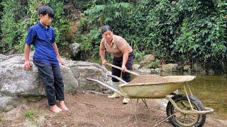 Single mother plows land, shovels sand, improves roads - single mother life