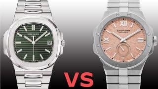 Patek Philippe Nautilus VS Chopard Alpine Eagle 41 XPS (5711/1A-014) and (298623-3001)