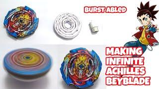 Making Infinite Achilles beyblade with cardboard / burst abled infinite Achilles/ Cardboard Bey