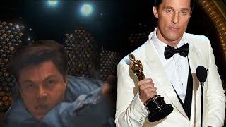 Matthew McConaughey gets interrupted at the Oscars 2014 (Poor Leo)