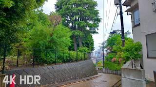 [ASMR] Rain Walk in Nippori on a Calm Tokyo Morning | Tokyo, Japan | 4K/HDR