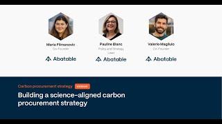 Webinar: Building a science-aligned carbon offsetting strategy