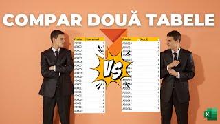 Cum compar doua tabele in Excel?