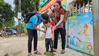 The farewell ceremony brought many tears. The process of harvesting agricultural products.