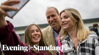 Prince William jokes he’ll get into trouble as he hugs well wishers in east Belfast