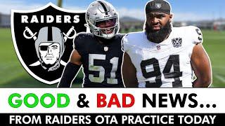 Raiders OTA Practice Today: Some GOOD & BAD News…