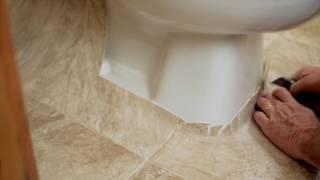 How to Install Sheet Vinyl Around a Toilet