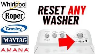 How to Reset a Whirlpool Top Load Washer - Quick and Easy Fix!