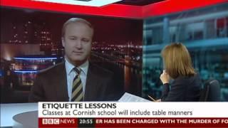 Teaching etiquette & manners in schools - William Hanson talks to BBC News