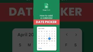 Add a Calendar Date Picker in Google Sheets (No Code Needed!)