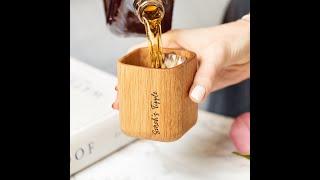 Personalised Ladies Oak Whiskey Tumbler / Liqueur Cup